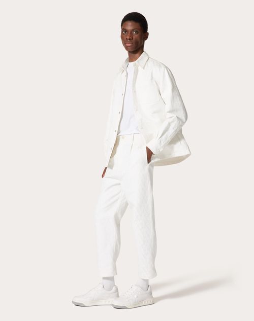Valentino - Cotton Canvas Pants With Toile Iconographe Pattern - Ivory - Man - Pants And Shorts