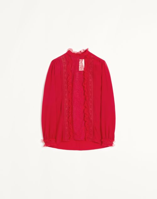 Valentino - Crepe De Chine Top - Paris - Woman - Shirts And Tops