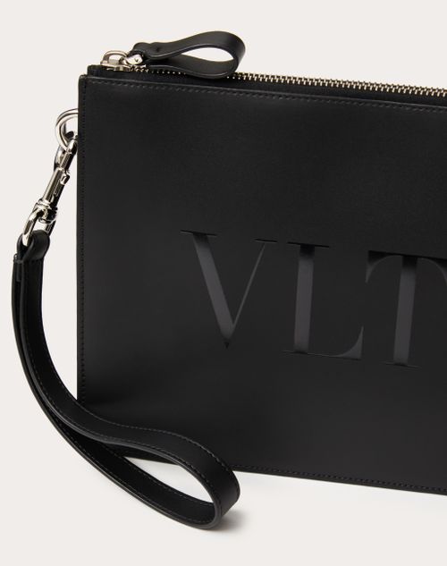 Valentino Garavani - Vltn Pouch - Black - Man - Vltn - M Bags