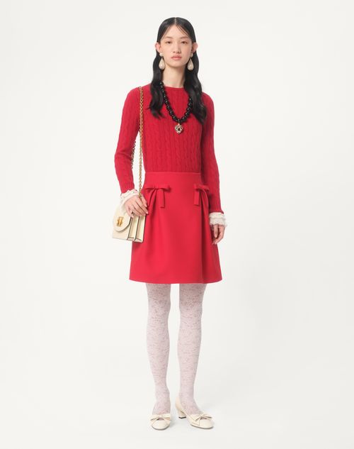 Valentino - Cashmere Sweater - Red/ivory - Woman - Knitwear