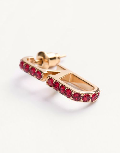 Valentino Garavani - Boucles D'oreilles Valentino Vlogo Signature En Métal Avec Cristaux Swarovski® - Or/multicolore - Femme - Bijoux Et Montres