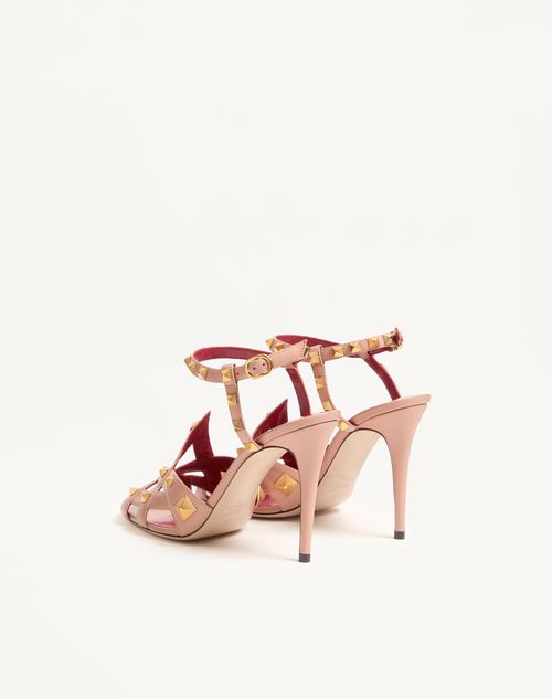 Valentino Garavani - Studdy Kidskin Sandal 100mm - Pink - Woman - Sandals