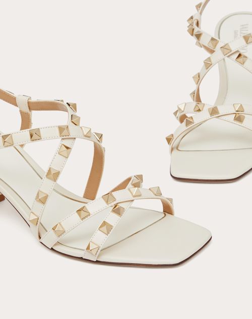 Rockstud Flat Calfskin Sandal With Straps – Lux Afrique Boutique