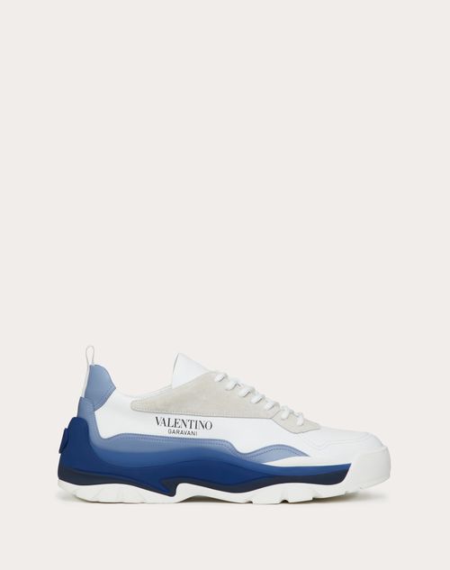 Valentino Garavani - Gumboy Sneaker In Calfskin - White/niagara - Man - Man Shoes Sale