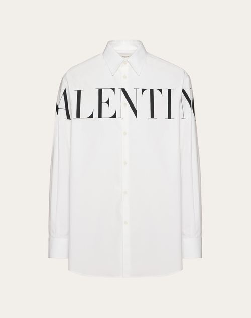 ヴァレンティノプリント シャツ for 男性 インチ ホワイト/ブラック 