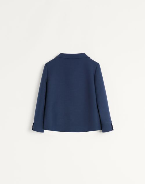 Valentino - Crepe Couture Jacket - Indigo - Woman - Jackets And Blazers