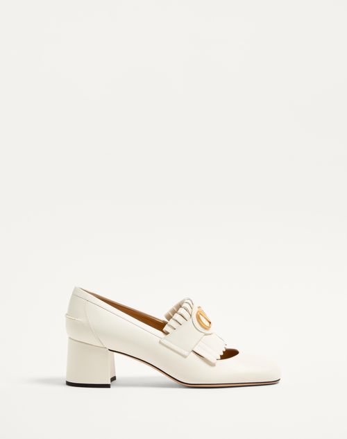 Valentino Garavani - Vlogo Signature Fringed Calfskin Pumps 55mm - Ivory - Woman - Woman Sale