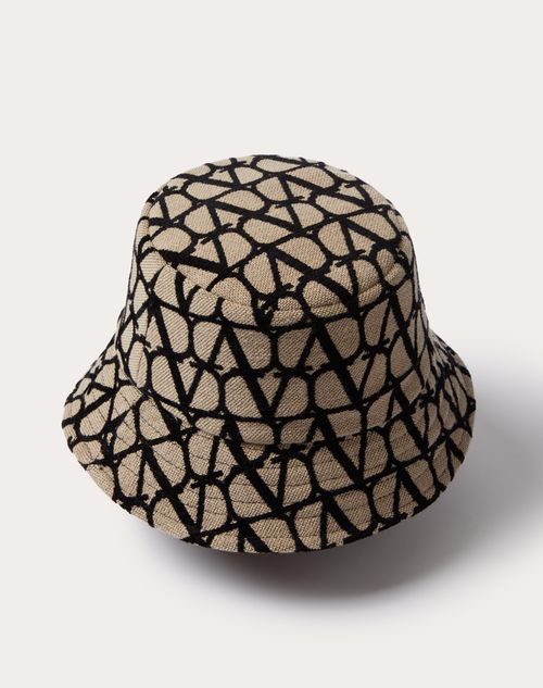 Toile Iconographe Bucket Hat for Woman in Beige/red | Valentino US