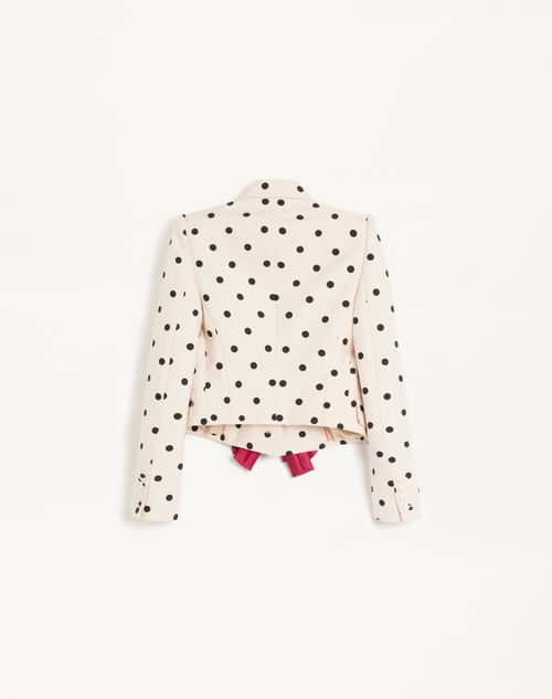 Valentino - Shantung Jacket With Plusdepois Print - Birch/black - Woman - Shelf - Wrtw Ss25 Rnw - W1 (suiting)