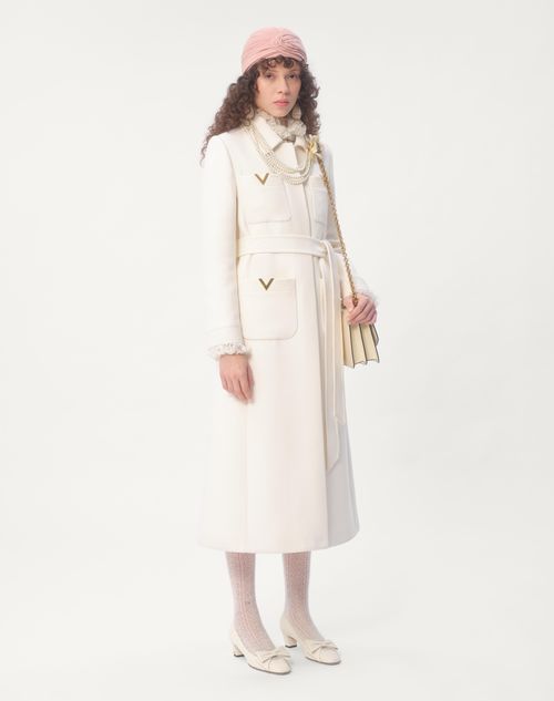 Valentino - Drill Double Coat - Ivory - Woman - Shelf - Wrtw - W1 Whites