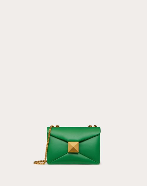 Valentino Garavani - One Stud Nappa Bag With Chain - Ultra Green - Woman - Cross Body Bags