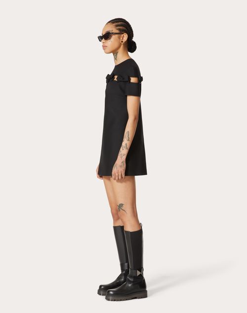 Valentino - Crepe Couture Short Dress - Black - Woman - Shelf - W Pap - Urban Riviera W1 V2