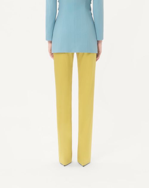 Valentino - Double Duchesse Stretch Trousers - Acid Green - Woman - Trousers And Shorts
