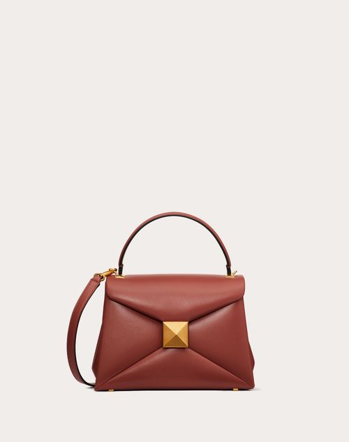 Valentino Garavani - Small One Stud Handbag In Nappa Leather - Gingerbread - Woman - Valentino Garavani One Stud
