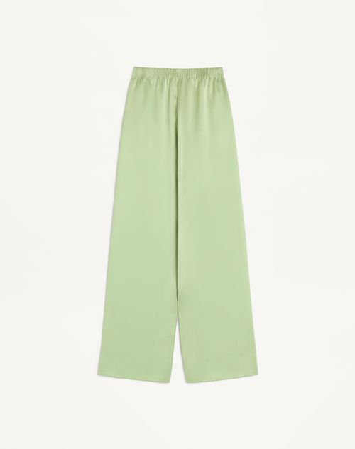 Valentino - Double Duchesse Trousers - Dirty Sage - Woman - Trousers And Shorts