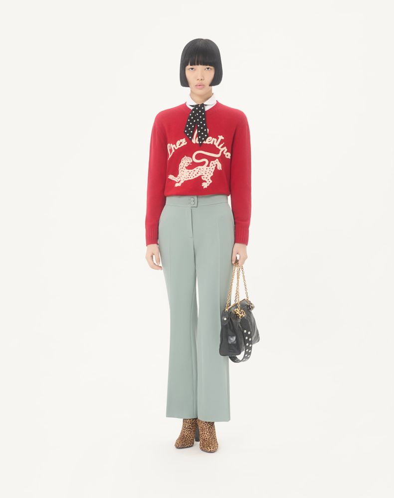 Valentino Embroidered Wool Jumper Woman Paris Xs