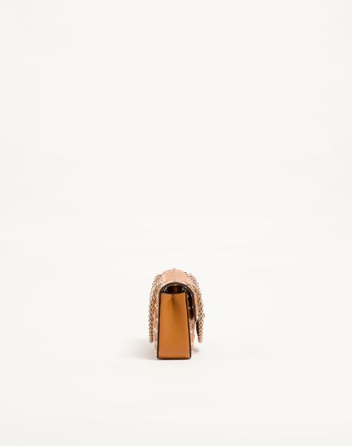 Valentino Garavani - Valentino Garavani Rockstud Spike Small Shoulder Bag In Kidskin - Tan - Woman - Shoulder Bags
