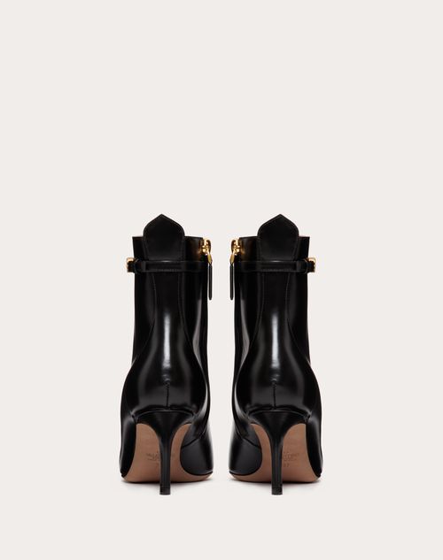 Valentino Garavani - Valentino Garavani Tan-go Ankle Boot In Calfskin Leather 70 Mm - Black - Woman - Boots