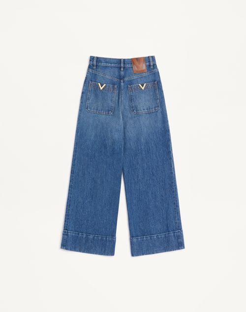 Valentino - Denim Trousers - Blue - Woman - Denim