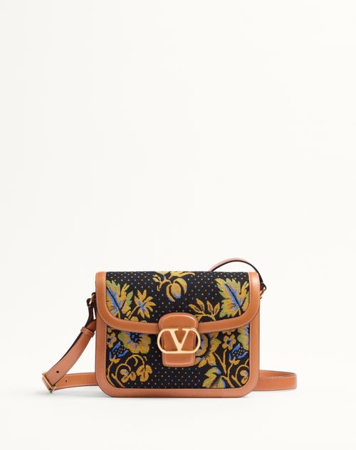 Valentino Garavani - Valentino Garavani 9to5 Jacquard Shoulder Bag With Floral Pattern - Multicolour/camel - Woman - Shoulder Bags