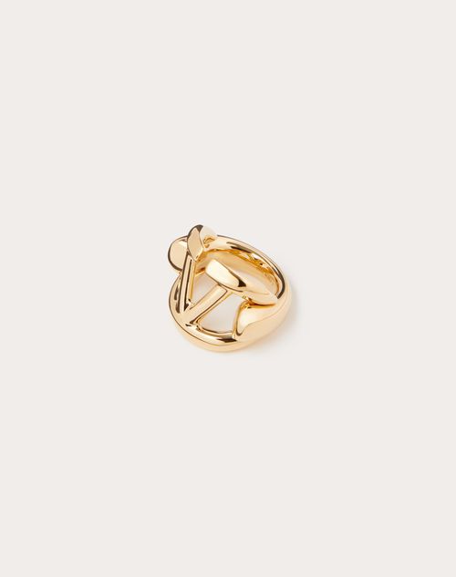 Valentino Garavani - Vlogo The Bold Edition Metal Ring - Gold - Woman - Shelf - Vgd Accessories - Woman Accessories Sale