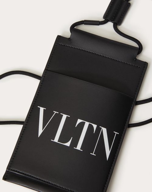 Valentino Garavani - Vltn Phone Case With Neck Strap - Black - Man - Other Accessories