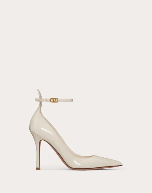 Valentino Garavani Tan-go Patent Leather Pump 100mm for Woman in Light  Ivory