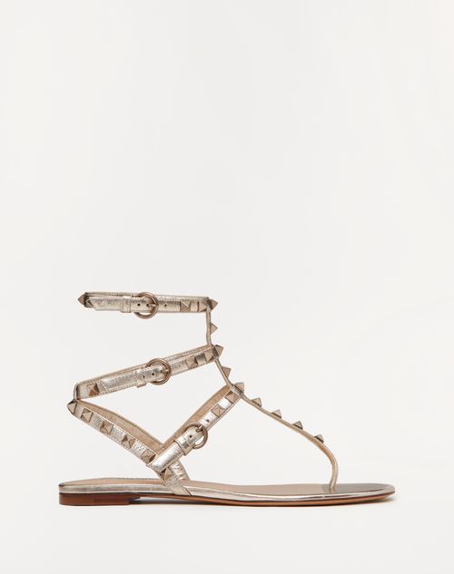 Red Valentino SANDALO INFRADITO BASSO ROCKSTUD METALLIZZATO