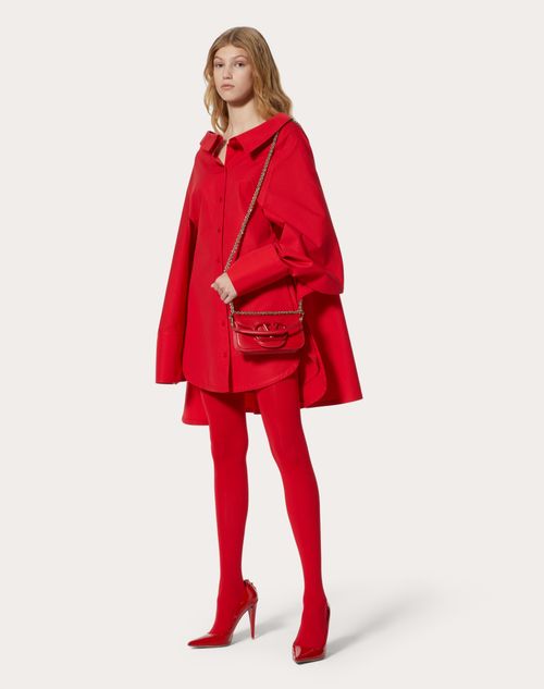 Valentino - Compact Popeline Short Dress - Red - Woman - Dresses