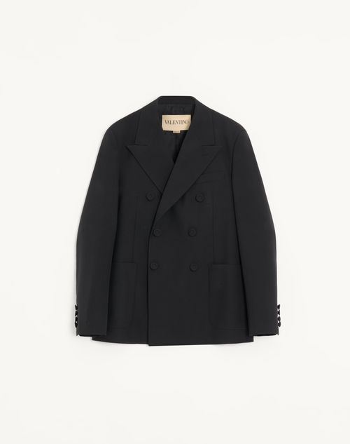 Valentino - Valentino Double-breasted Wool Jacket - Black - Man - Coats And Blazers