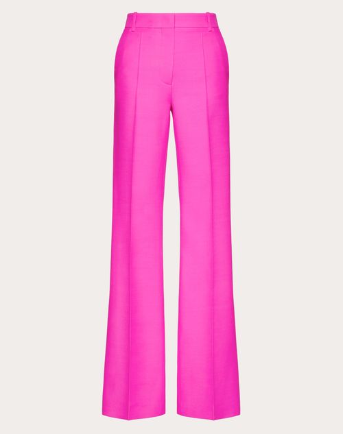 Valentino - Pantaloni In Crepe Couture - Pink Pp - Donna - Pantaloni E Shorts