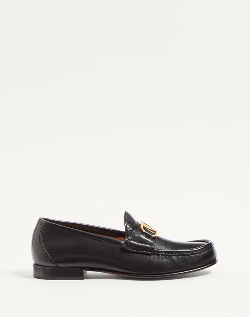 Valentino Garavani - Vlogo Signature Buffalo Loafer 20mm - Black - Woman - Shelf - W Shoes - Loafers