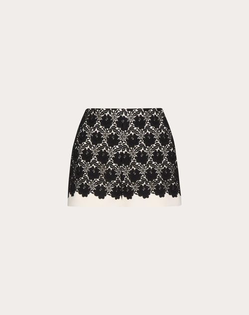 Valentino - Guipure Shorts - Black/ivory - Woman - Trousers And Shorts