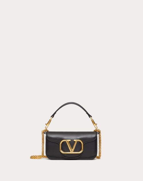 Valentino Garavani - Locò Small Shoulder Bag In Calfskin - Black - Woman - New Arrivals