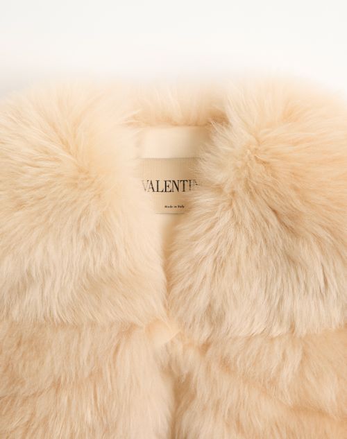 Valentino - Goat Cashmere Cape - Champagne - Woman - Coats And Outerwear