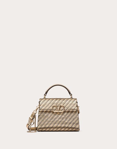Valentino Garavani - Valentino Garavani Mini Vsling Woven Handbag - Mekong - Woman - Valentino Garavani Vsling