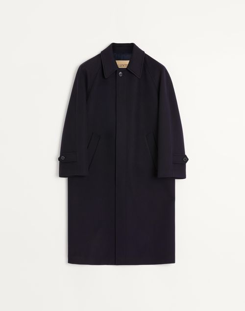 Valentino - Single-breasted Wool And Cashmere Coat - Night - Man - Coats And Blazers