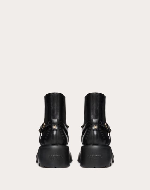 Valentino Garavani - Rockstud Calfskin Beatle 55mm - Black - Woman - Boots