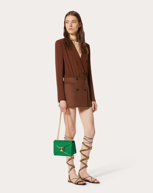Valentino - Georgette Blazer Dress - Brown - Woman - Ready To Wear