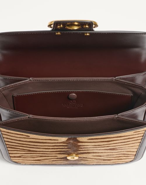 Valentino Garavani - Valentino Garavani 9to5 Shoulder Bag In Animalier Pony- Effect Calfskin
 - Beige/testa Di Moro - Man - Man Bags & Accessories Private Promotions