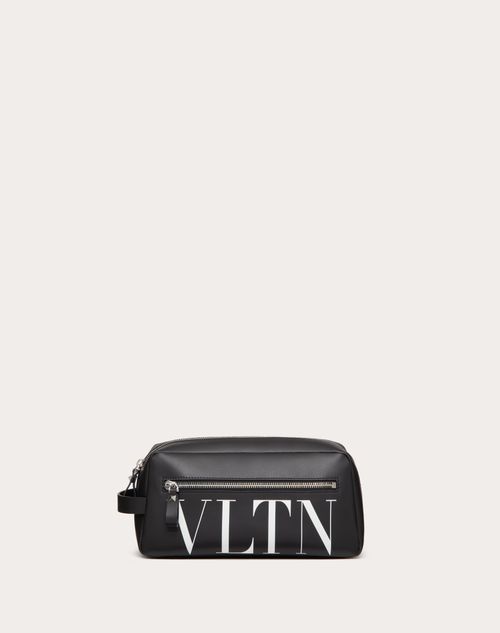 Valentino Garavani - Washbag Vltn In Vitello - Nero - Uomo - Clutches E Pouch