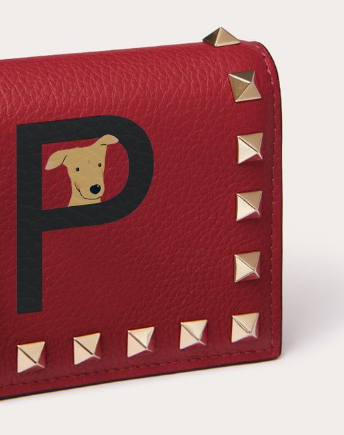 Wallets & purses Valentino Garavani - Rockstud red leather french