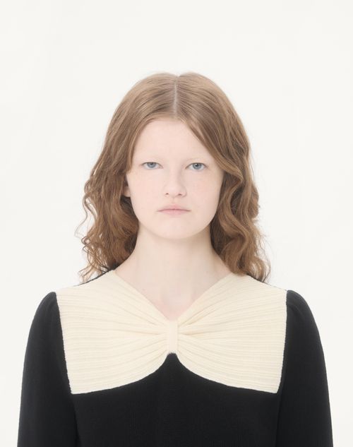 Valentino - Wool Jumper - Black/ivory - Woman - Knitwear