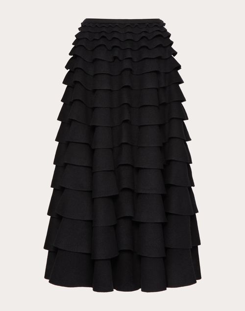 Valentino - Knit Midi Skirt - Black - Woman - Skirts