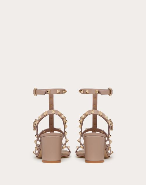 Rockstud sandals 60 brown beige calfskin