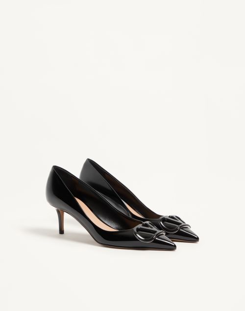 Valentino Garavani - Vlogo Signature Patent Leather Pumps 60mm - Black - Woman - Pumps And Slingbacks
