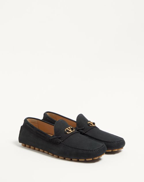 Driver Fastaway Loafer In Deerskin Suede for Man in Bark
