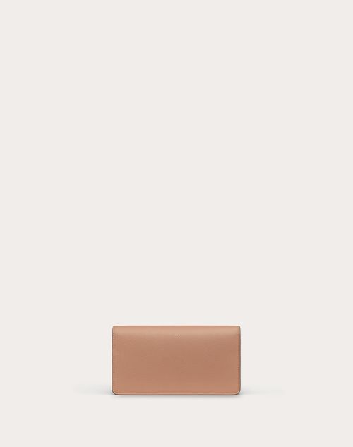 Vlogo Signature Grainy Calfskin Wallet With Chain for Woman Vlogo Signature Grainy Calfskin Wallet With Chain for Woman