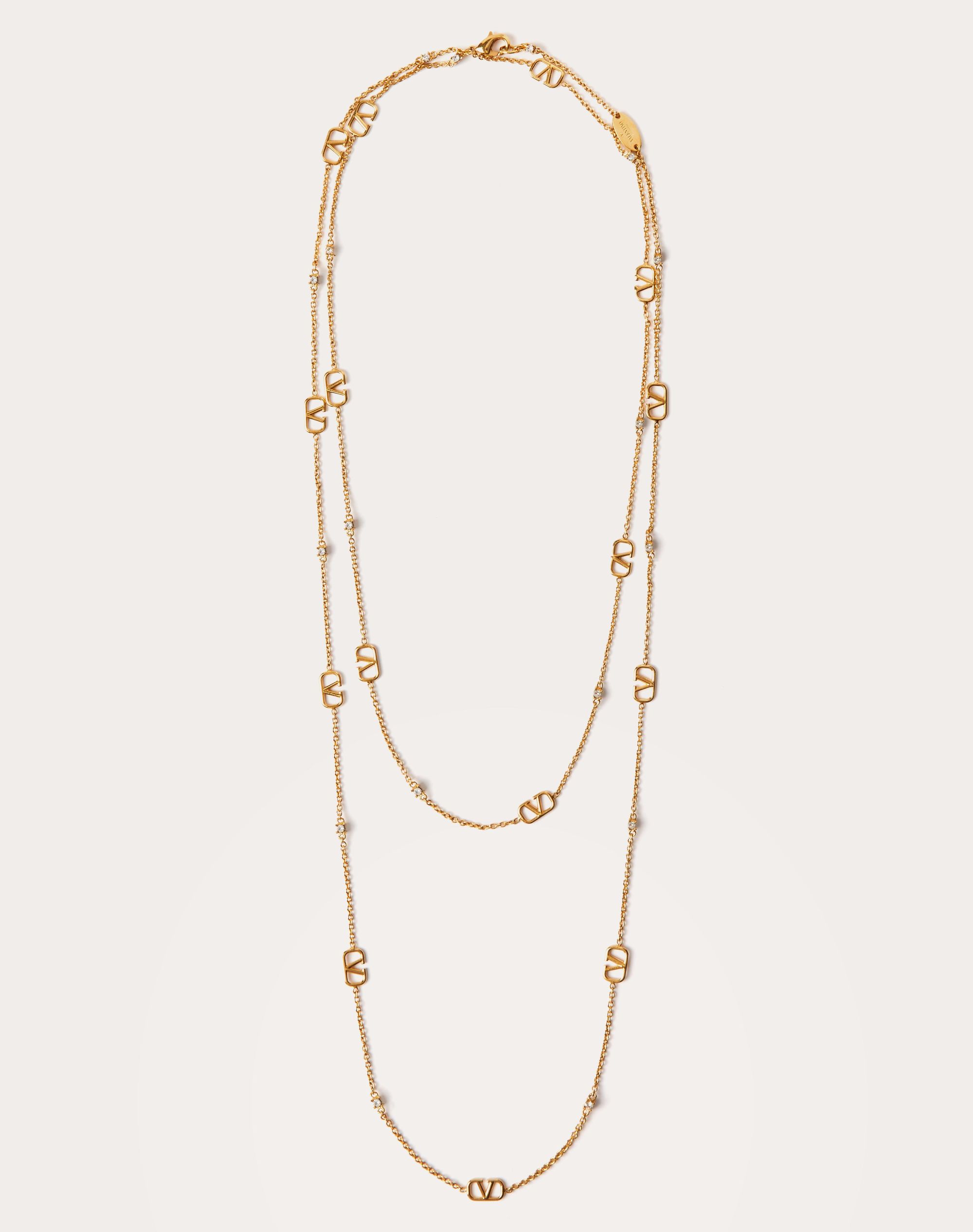 MINI VLOGO SIGNATURE NECKLACE IN METAL AND SWAROVSKI%C2%AE CRYSTALS?quality=80&size=35&format=auto