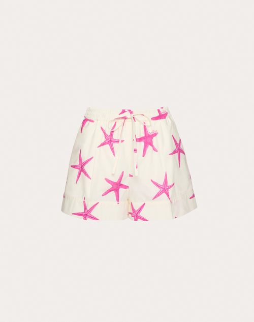 Red Valentino SHORTS IN POPELINE STARFISH